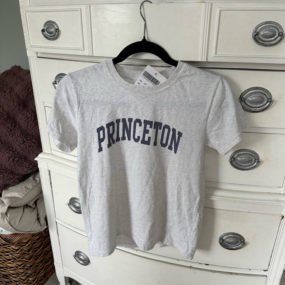 Brandy Melville Gray 'Princeton' Short Sleeve Tee